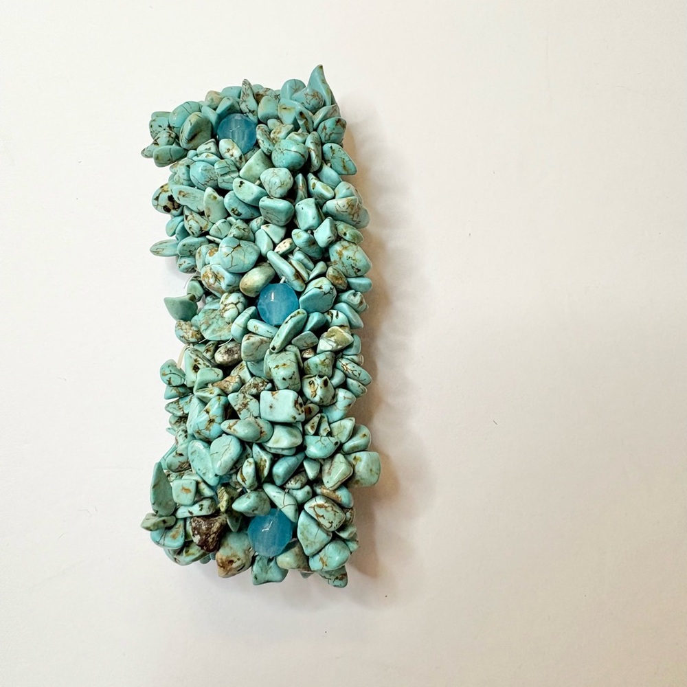 🎁 Unbranded Turquoise Stone wide stretch Bracelet - Picture 1 of 5